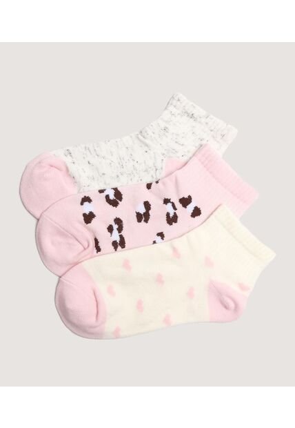 Medias Infantil Niña Tobillera Color Rosa Marca Ostu #90980158