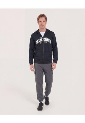 Buzo  Para Hombre Zipper Color Negro Marca Ostu #60060564