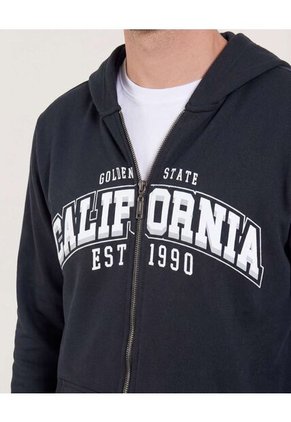 Buzo  Para Hombre Zipper Color Negro Marca Ostu #60060564