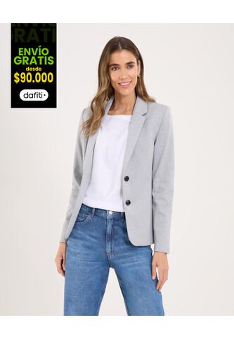 Blazer Para Mujer Blazer Color Gris  Marca Ostu #40400013 Ostu