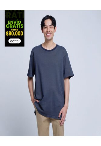 Camiseta Para Hombre Manga Corta Color Azul  Marca Ostu #60091192 Ostu