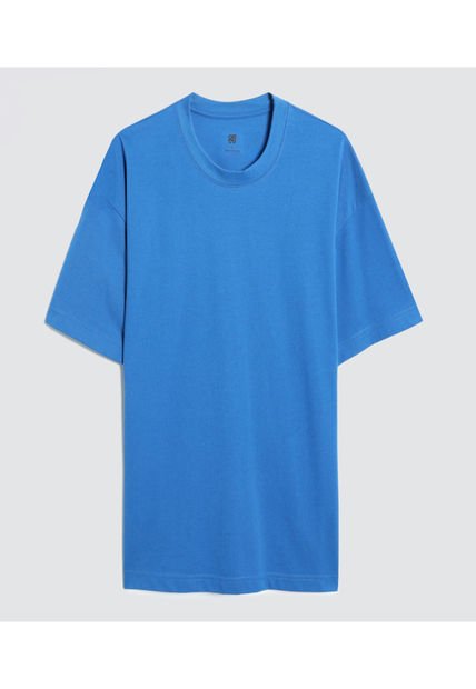 Camiseta Para Hombre Manga Corta Color Azul  Marca Ostu #60091218