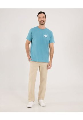 Camiseta Para Hombre Manga Corta Cuello Redondo Color Verde Marca Ostu #60091792