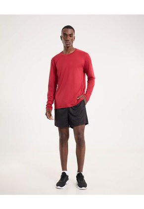 Camiseta Para Hombre Manga Larga Cuello Redondo Color Rojo Marca Ostu #60091637