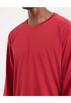 Camiseta Para Hombre Manga Larga Cuello Redondo Color Rojo Marca Ostu #60091637