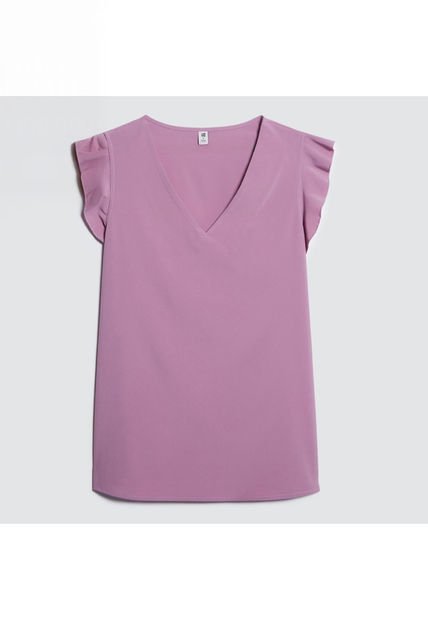 Blusa Para Mujer Manga Sisa Color Morado Marca Ostu #40120947