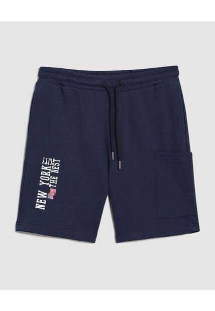 Bermuda  Infantil Niño Regular Corto Color Azul Marca Ostu #80100061