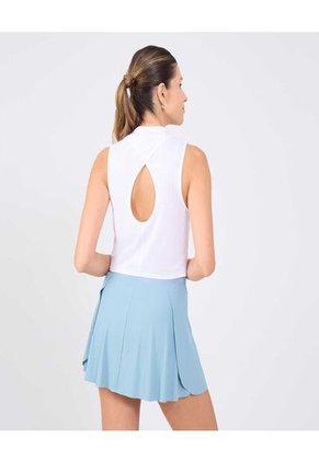 Camiseta Para Mujer Manga Sisa Cuello Alto Color Blanco Marca Ostu #40092365