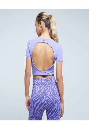 Crop Top Para Mujer Manga Corta Color Morado Marca Ostu #40092090