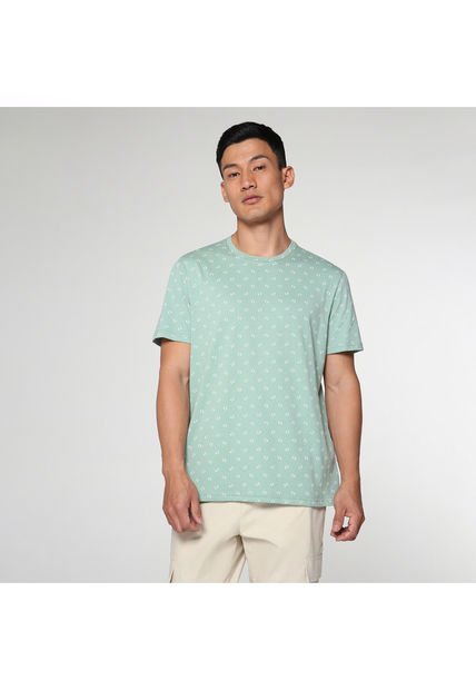 Camiseta Para Hombre Manga Corta Color Verde  Marca Ostu #60090855