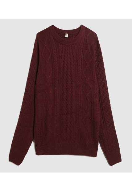 Saco Para Hombre Cuello Redondo Color Vino Marca Ostu #60330043