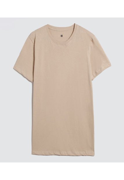 Camiseta Para Hombre Manga Corta Color Beige Marca Ostu #60091358