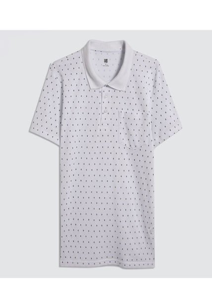 Polo Para Hombre Cuello Tejido Con Bolsillo Color Blanco Marca Ostu #60110677