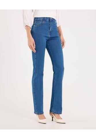 Jean Para Mujer Regular Color Azul Medio Marca Ostu #40160448 Ostu