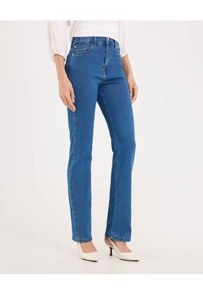Jean Para Mujer Regular Color Azul Medio Marca Ostu #40160448