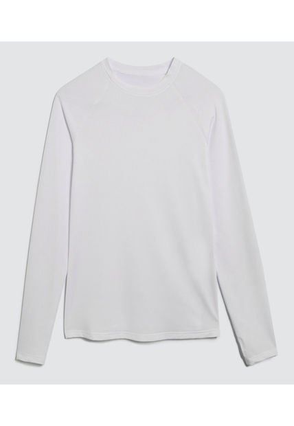 Camiseta Para Mujer Manga Larga Cuello Redondo Color Blanco Marca Ostu #40092083