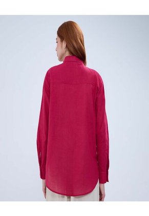 Camisa Para Mujer Manga Larga Color Rojo Marca Ostu #40010247