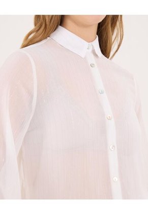 Camisa Para Mujer Manga Larga Color Crudo Marca Ostu #40010353