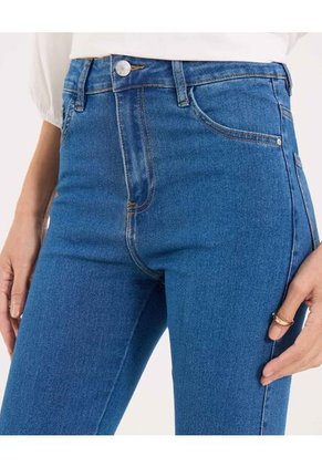 Jean Para Mujer Regular Color Azul Medio Marca Ostu #40160448