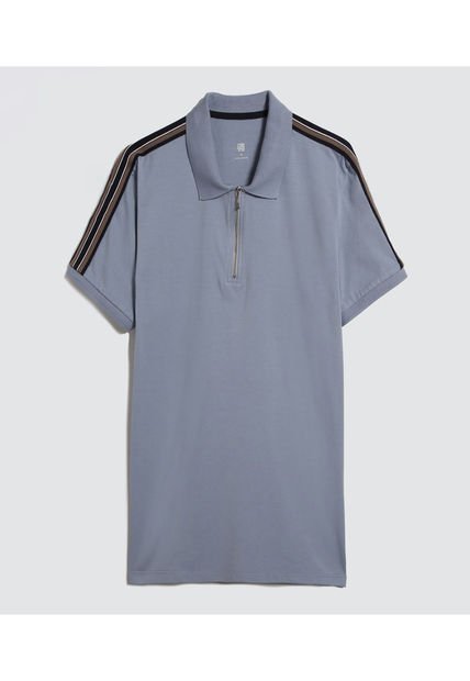 Polo Para Hombre Cuello Tejido Sin Bolsillo Color Azul  Marca Ostu #60110668