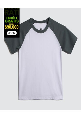 Camiseta Para Niño Manga Corta Color Blanco Marca Ostu #80090212 Ostu