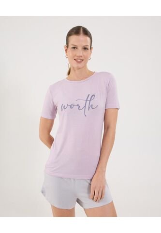 Camiseta Para Mujer Manga Corta Color Lila  Marca Ostu #40092284 Ostu