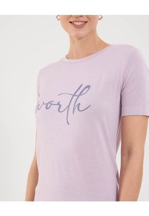 Camiseta Para Mujer Manga Corta Color Lila Marca Ostu #40092284