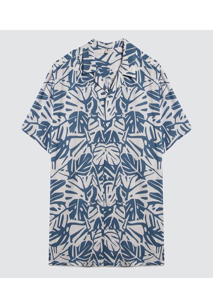 Camisa Para Hombre Manga Corta Sin Bolsillo Color Azul Claro Marca Ostu #60010710