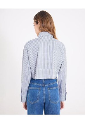 Camisa Para Mujer Manga Larga Color Celeste Marca Ostu #40010342