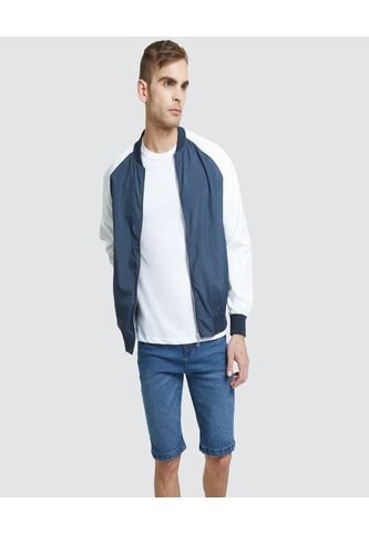 Chaqueta Para Hombre Bomber Color Blanco Marca Ostu #60080083 Ostu