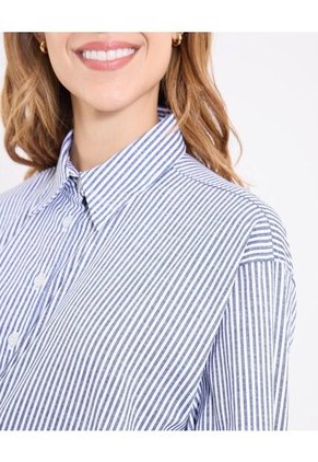 Camisa Para Mujer Manga Larga Color Celeste Marca Ostu #40010342