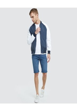 Chaqueta Para Hombre Bomber Color Blanco Marca Ostu #60080083