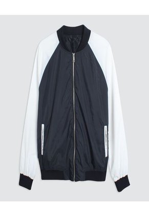 Chaqueta Para Hombre Bomber Color Blanco Marca Ostu #60080083