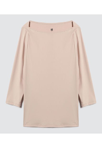 Camiseta Para Mujer Manga 3/4 Color Beige Marca Ostu #40092143