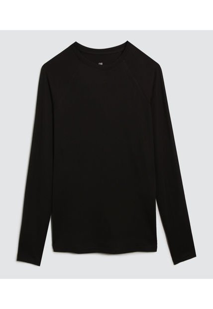 Camiseta Para Mujer Manga Larga Cuello Redondo Color Negro Marca Ostu #40092083