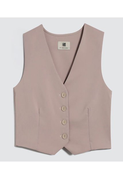 Chaleco Para Mujer  Color Beige Marca Ostu #40250014