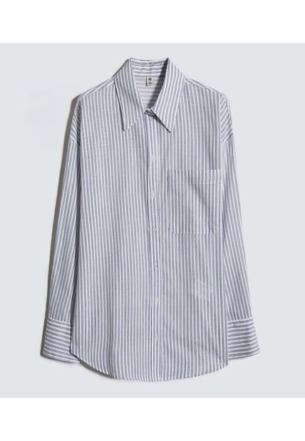 Camisa Para Mujer Manga Larga Color Azul  Marca Ostu #40010237