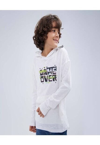 Buzo Para Niño Hoodie Color Crema Marca Ostu #80060123