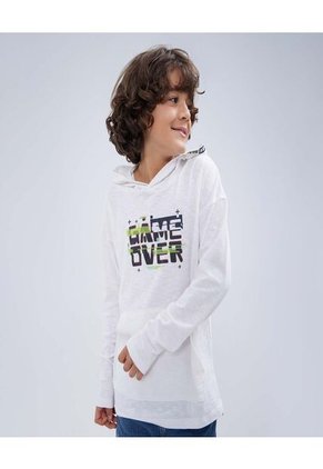 Buzo Para Niño Hoodie Color Crema Marca Ostu #80060123
