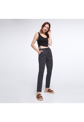 Pantalon Mujer Ostu Jogger Negro Viscosa 40070410-10