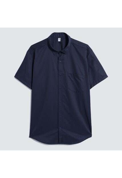 Camisa Para Hombre Manga Corta Con Bolsillo Color Azul  Marca Ostu #60010628