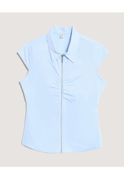 Blusa  Para Mujer Manga Corta Color Celeste Marca Ostu #40121250