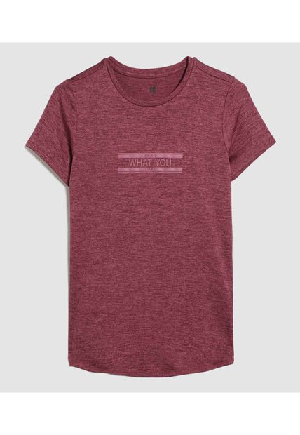 Camiseta Para Mujer Manga Corta Color Vino Marca Ostu #40092189