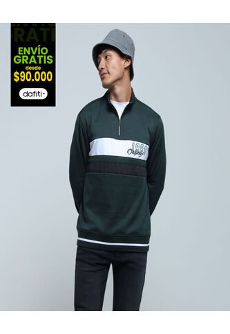 Buzo Para Hombre Cuello Alto O Cuello Tortuga Color Verde  Marca Ostu #60060410 Ostu