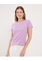 Camiseta Para Mujer Manga Corta Cuello Redondo Color Lila Marca Ostu #40092579 de Ostu