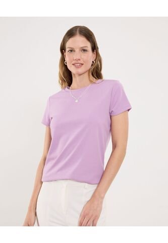 Camiseta Para Mujer Manga Corta Cuello Redondo Color Lila Marca Ostu #40092579 Ostu