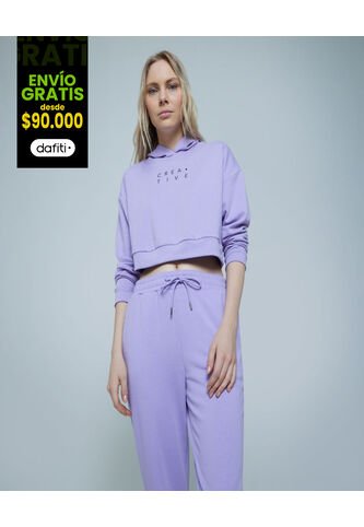 Buzo Para Mujer Hoodie Color Morado Marca Ostu #40060326 Ostu