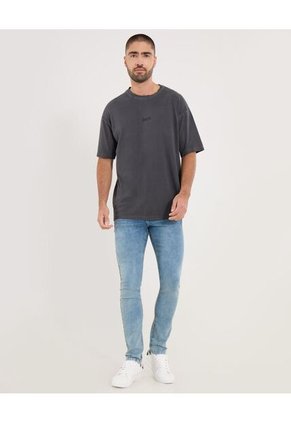 Camiseta  Para Hombre Manga Corta Cuello Redondo Color Negro Marca Ostu #60091672