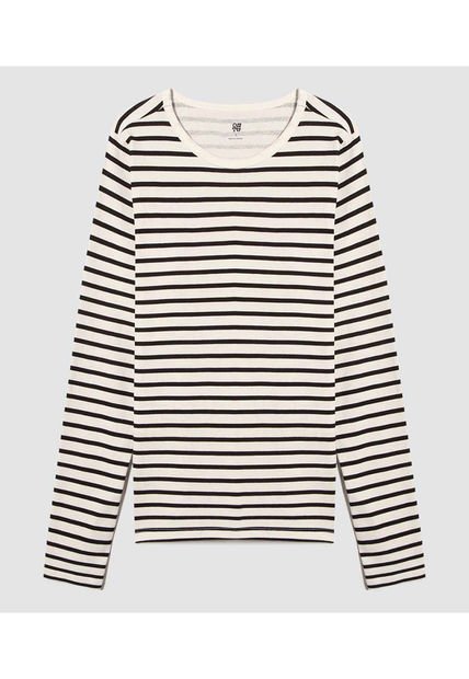 Camiseta Para Mujer Manga Larga Color Negro Marca Ostu #40092100