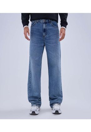 Jean Para Hombre Loose Color Azul Medio Marca Ostu #60160358